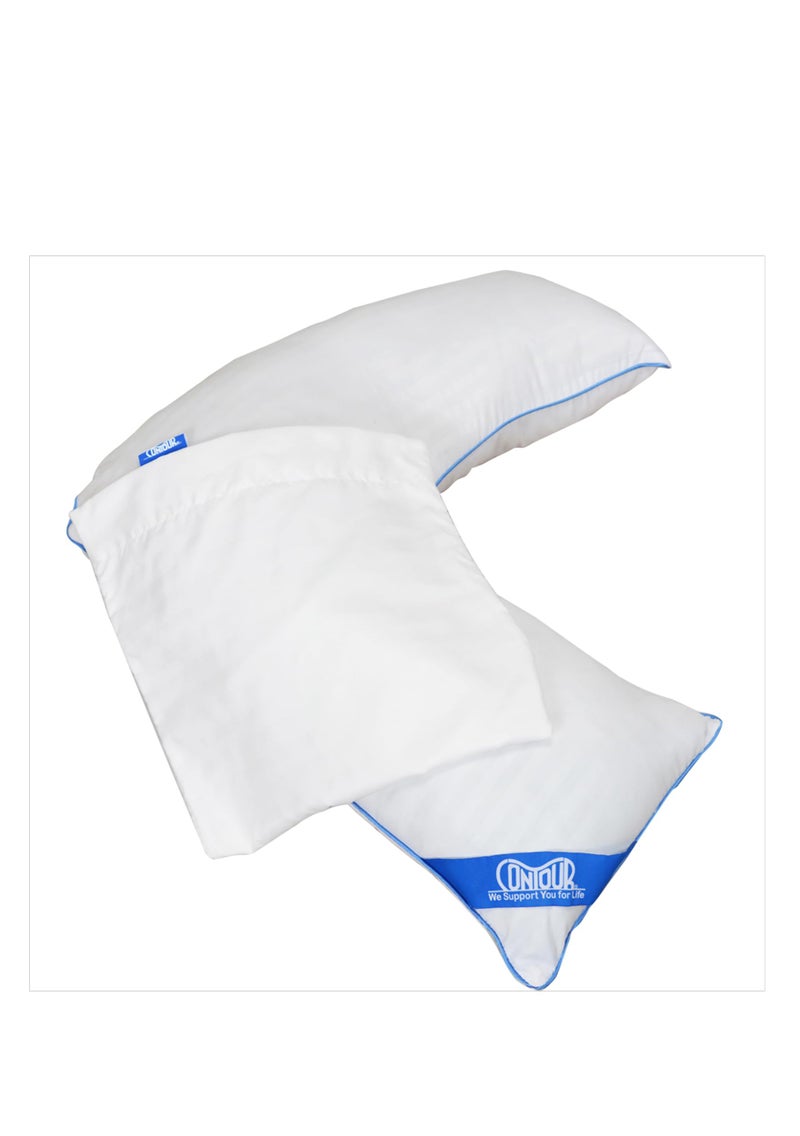 Contour Products L Pillow Case, White, Made Specifically for The Contour Products L-Shaped Body Pillow - Image 2